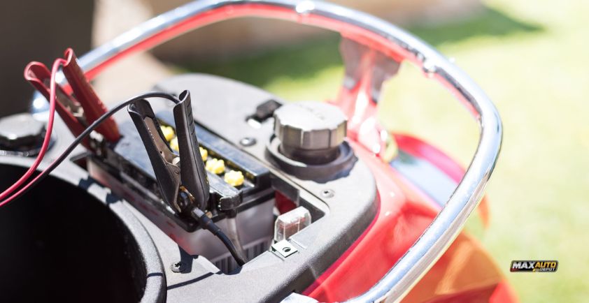 can you jump a bike battery with a car