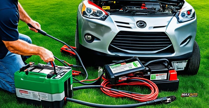 can you jump a lawn mower battery with a car