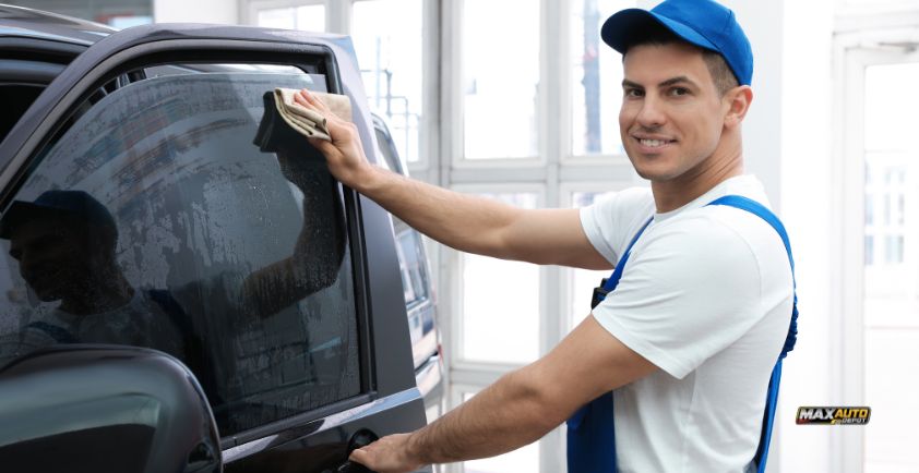how to clean tinted glass windows