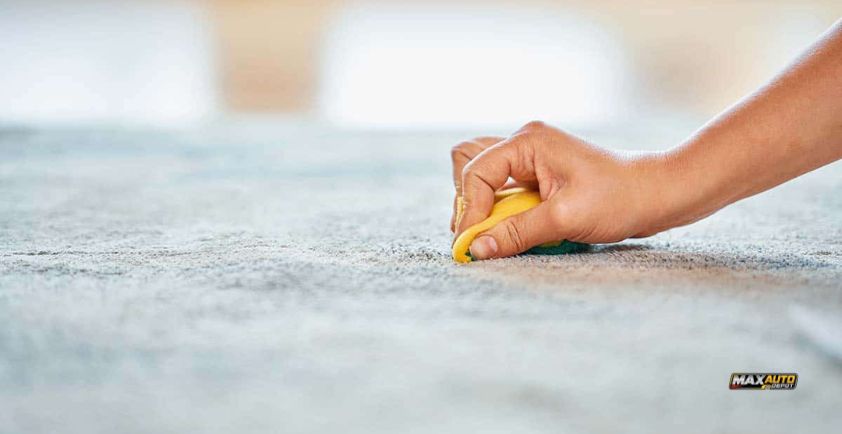 how to get engine oil out of carpet