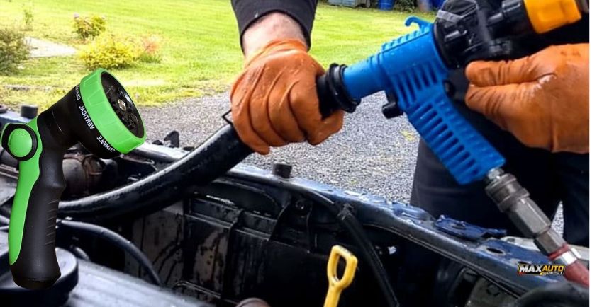 how to flush a radiator with a garden hose