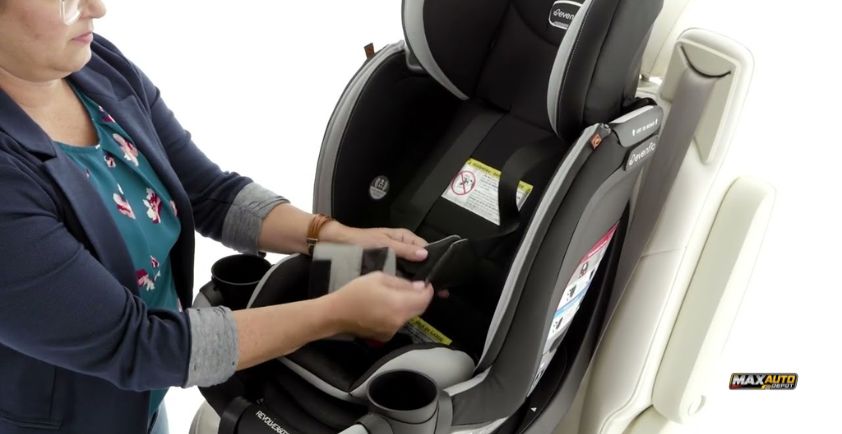 how to remove evenflo car seat cover