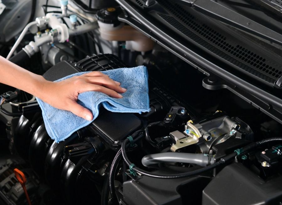 Rinse And Dry The Engine
